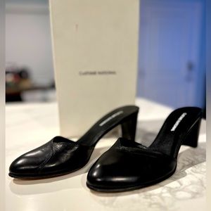 Costume National Slip on Leather Pumps / Heels NEW Sz.38.5